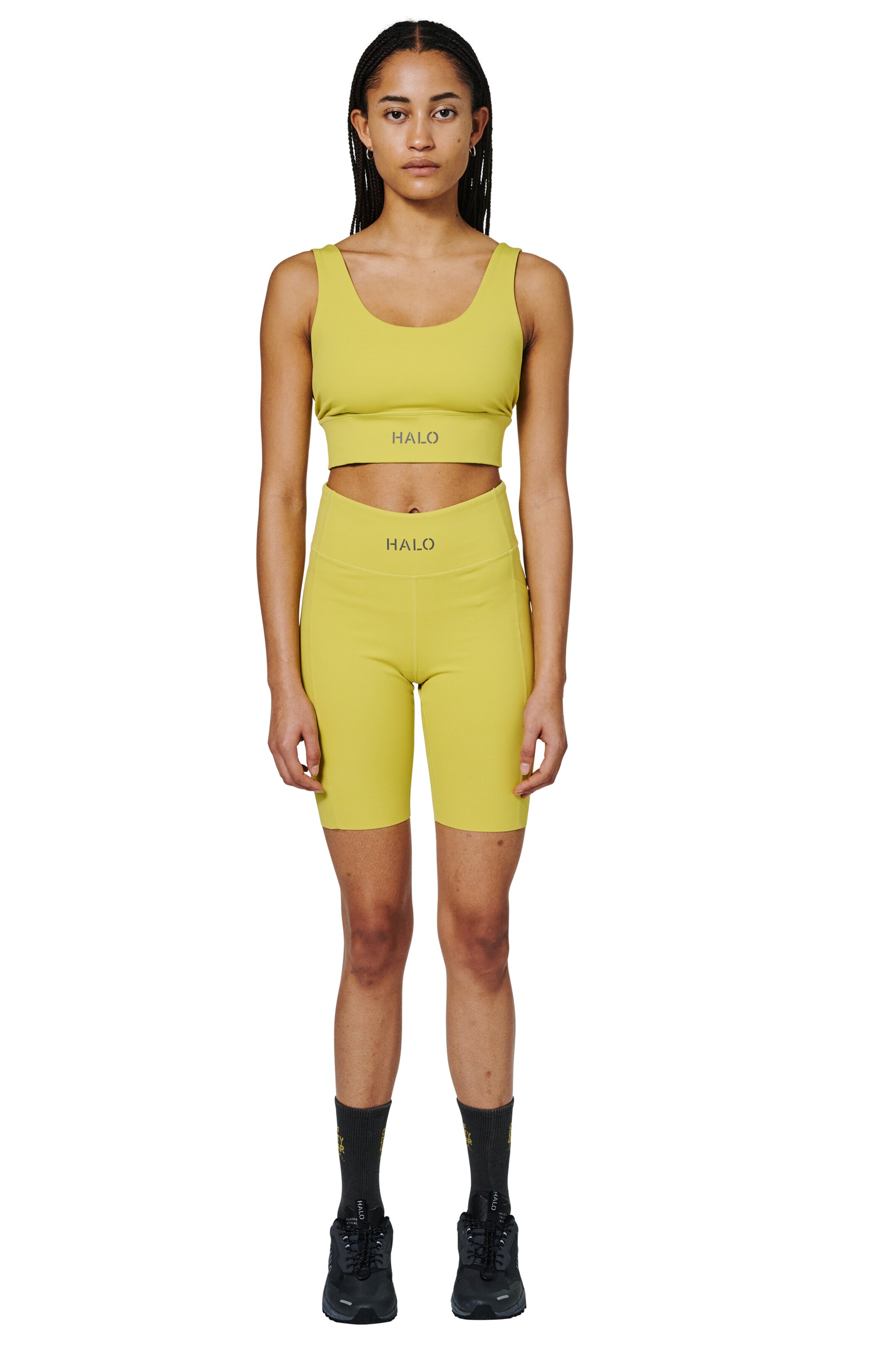 HALO Bustier Sporttop in Grün