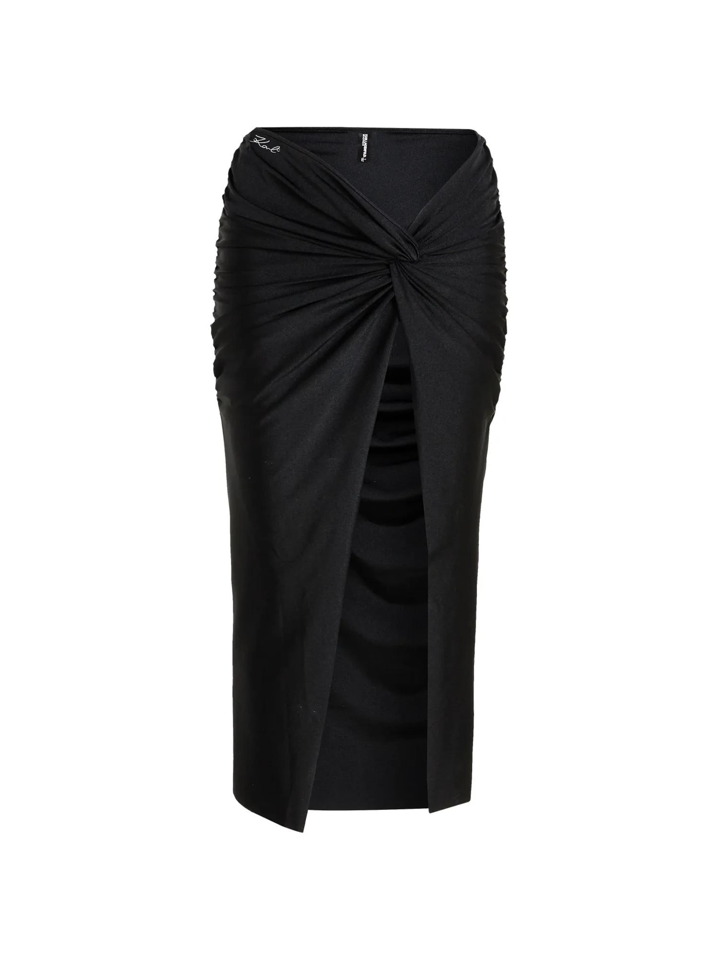 Serviette de plage Karl Lagerfeld en noir : devant