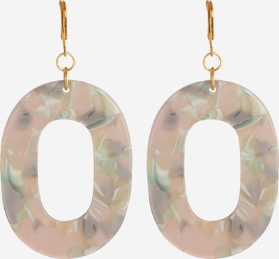 Fräulein Wunder Boucles d'oreilles 'Asina' en or / menthe / rose, Vue avec produit