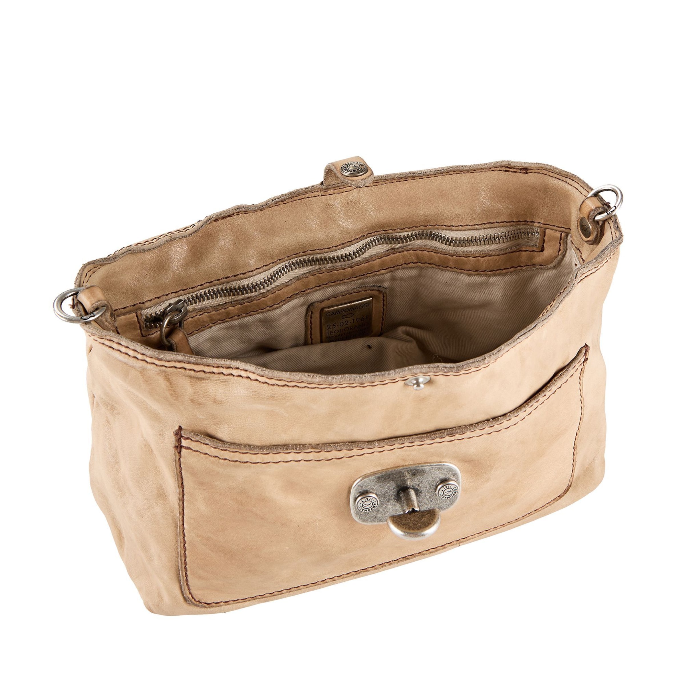 Campomaggi Schoudertas 'Orchidea' in Beige