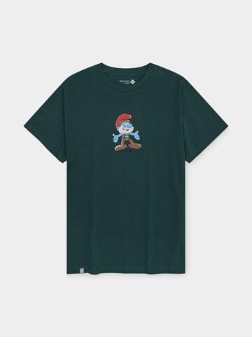 Bavarian Caps Shirt 'Papa Schlumpf' in Green: front