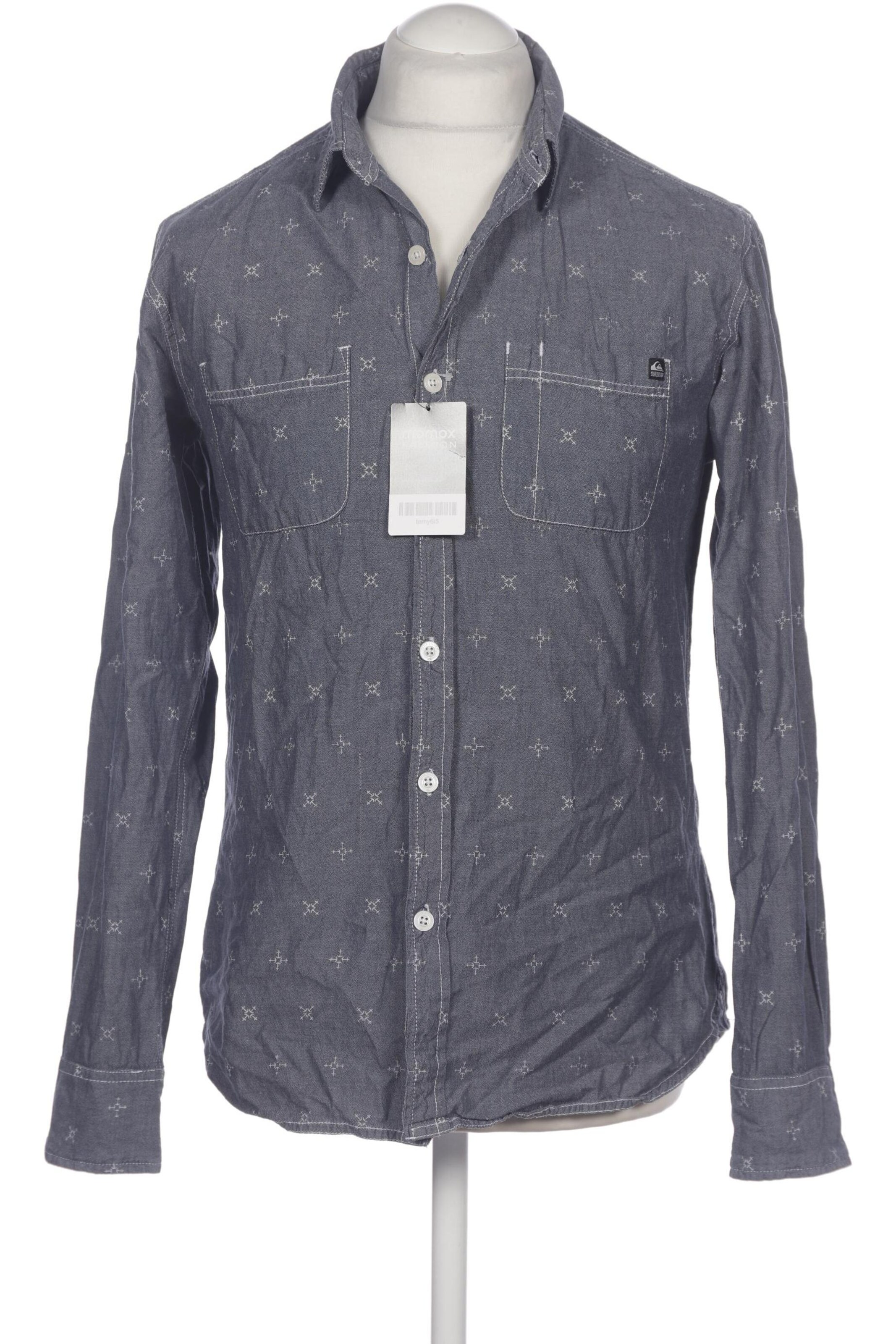 QUIKSILVER Button Up Shirt in M in Blue: front