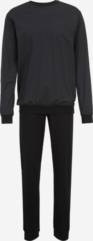 uncover by SCHIESSER Long Pajamas in Black: front