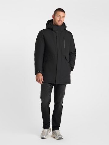 Le Temps Des Cerises Winterparka 'ORVA' in Zwart: voorkant