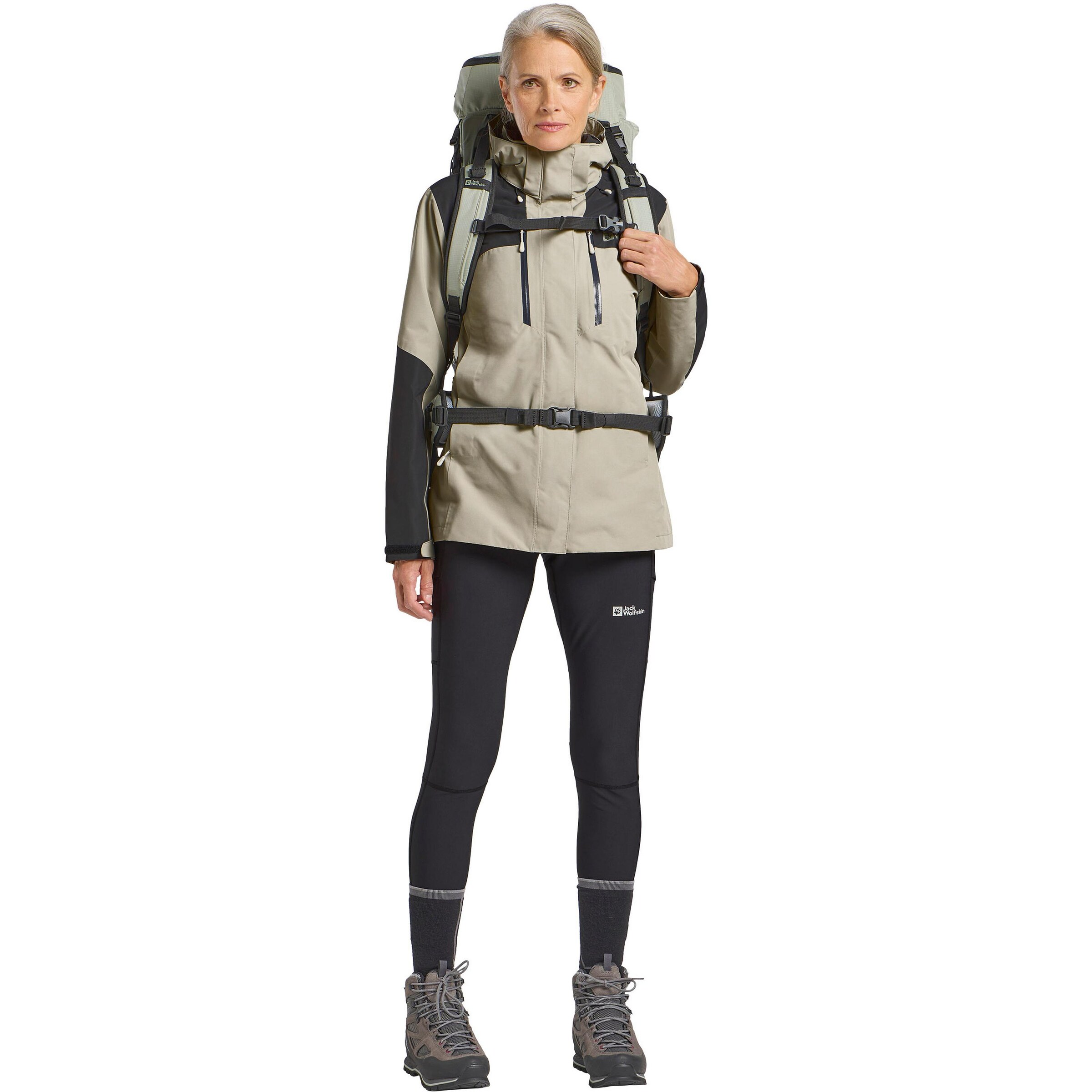 JACK WOLFSKIN Outdoorjas 'Jasper 2L' in Grijs: voorkant