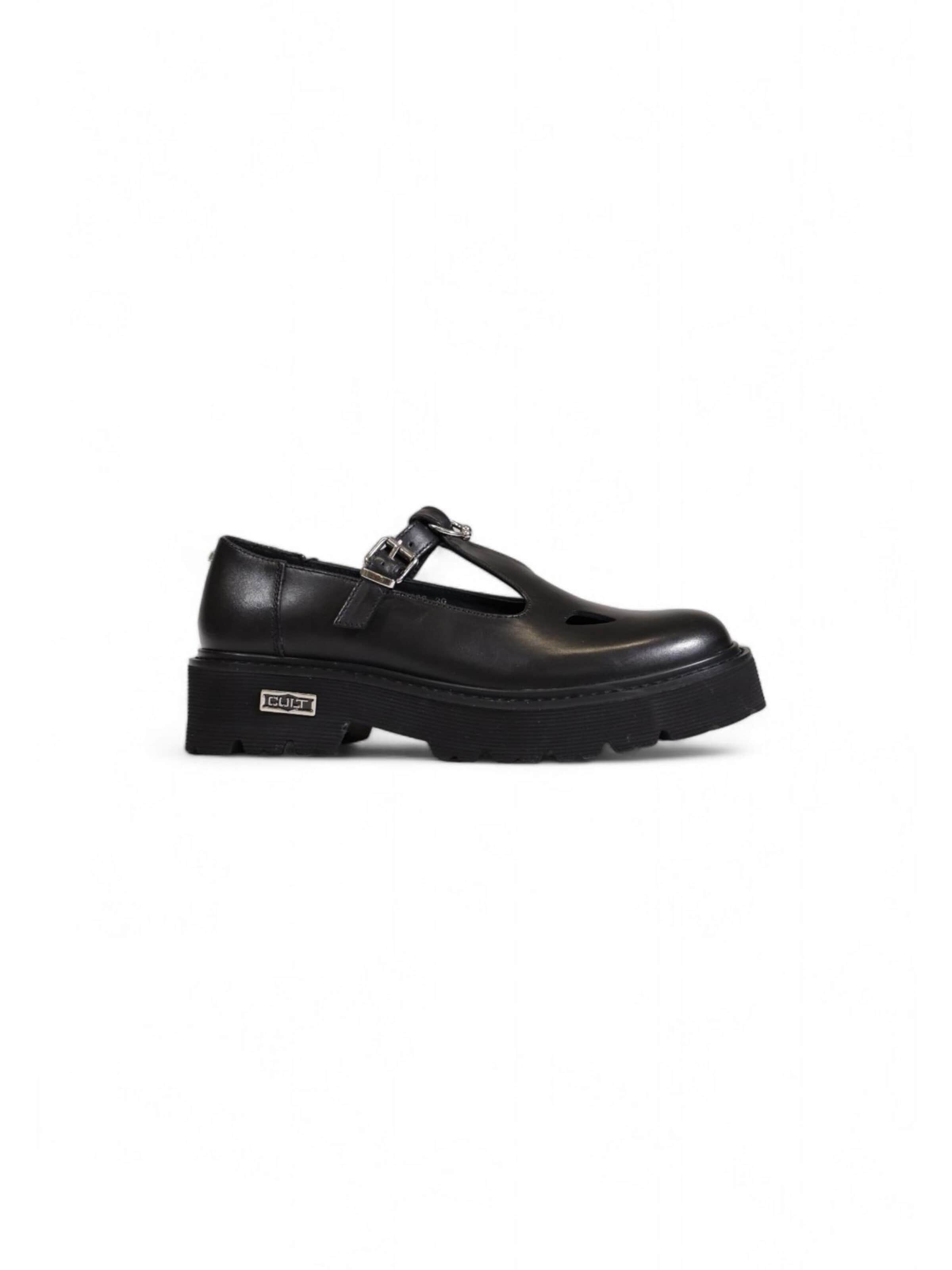 cult Ballerina 'SLASH 4216 LOW W LEATHER W/ PIERCING CLW421600' in Black: front