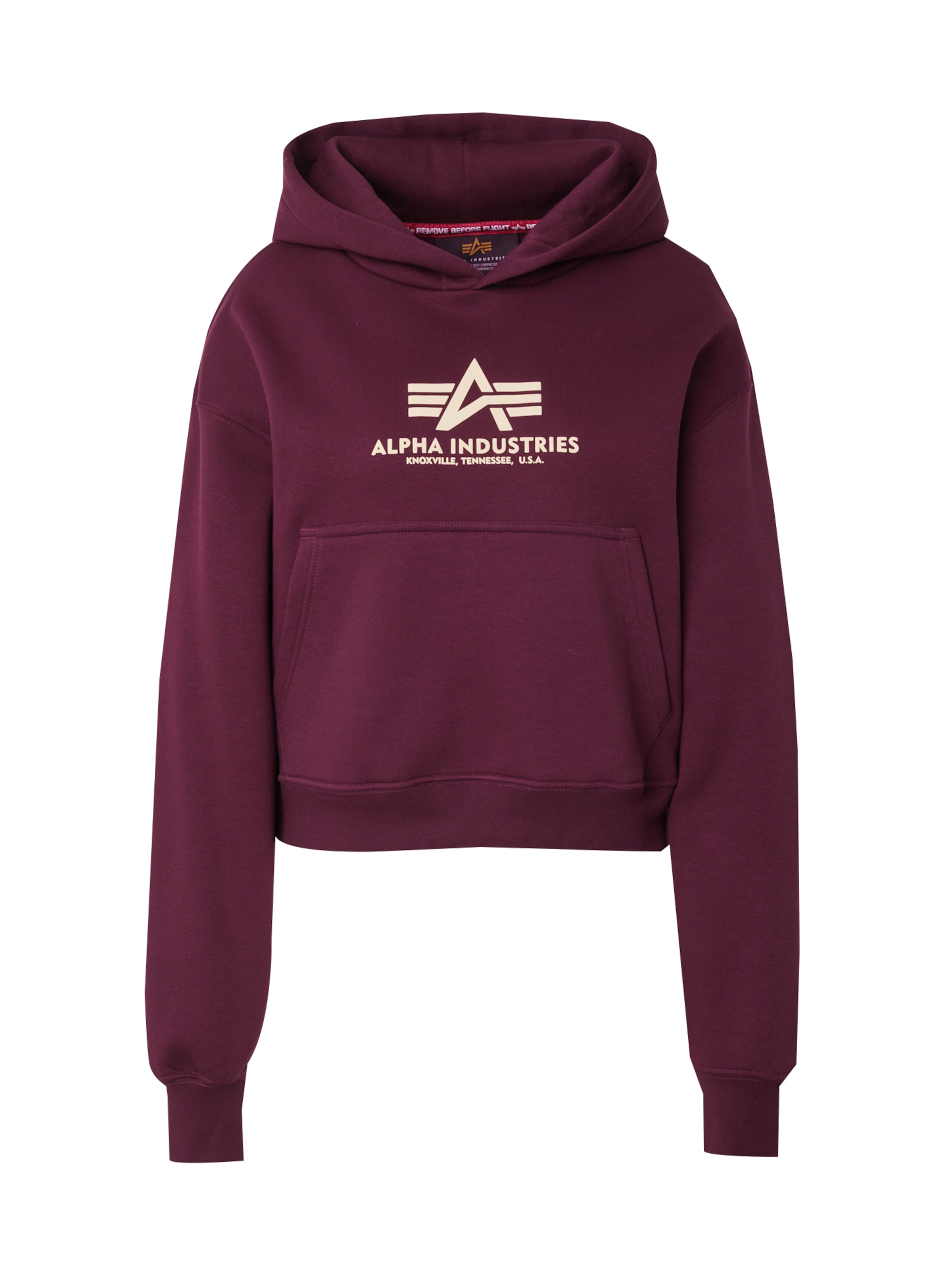 ALPHA INDUSTRIES Tréning póló - lila: elől