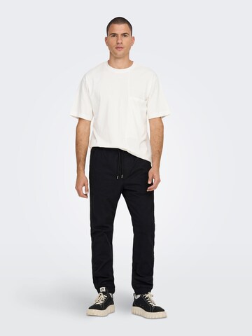 Only & Sons Regular Trousers 'LINUS' in Black