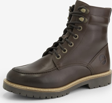 Travelin Lace-Up Ankle Boots 'Rogaland' in Brown: front