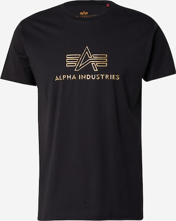 Maglietta di ALPHA INDUSTRIES in nero: frontale