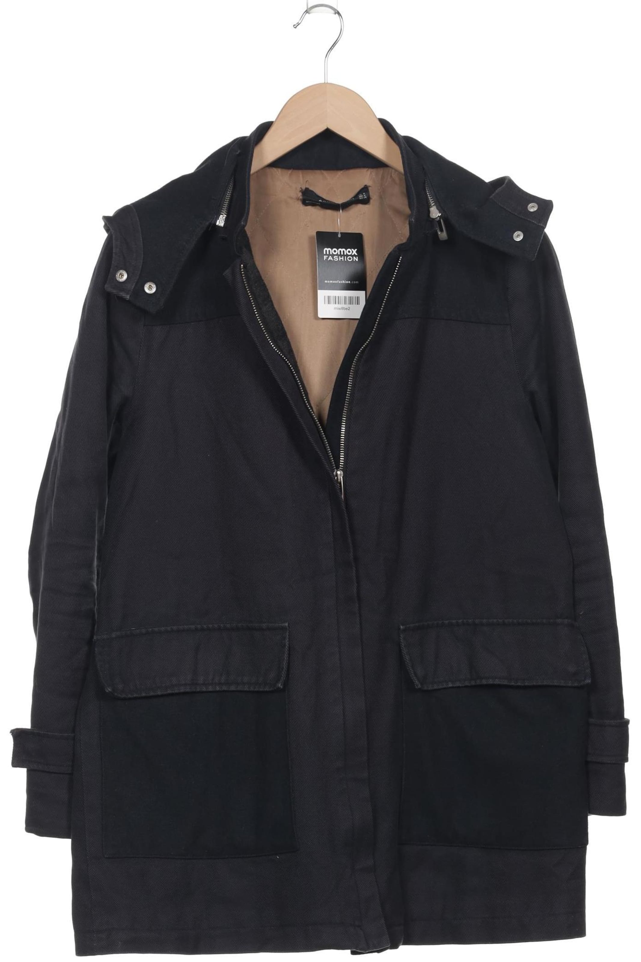 ZARA Mantel M in Schwarz: Vorderseite