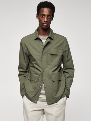 MANGO MAN Between-Season Jacket 'Volos' in Green: front