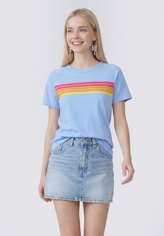T-shirt MYMO en bleu : devant
