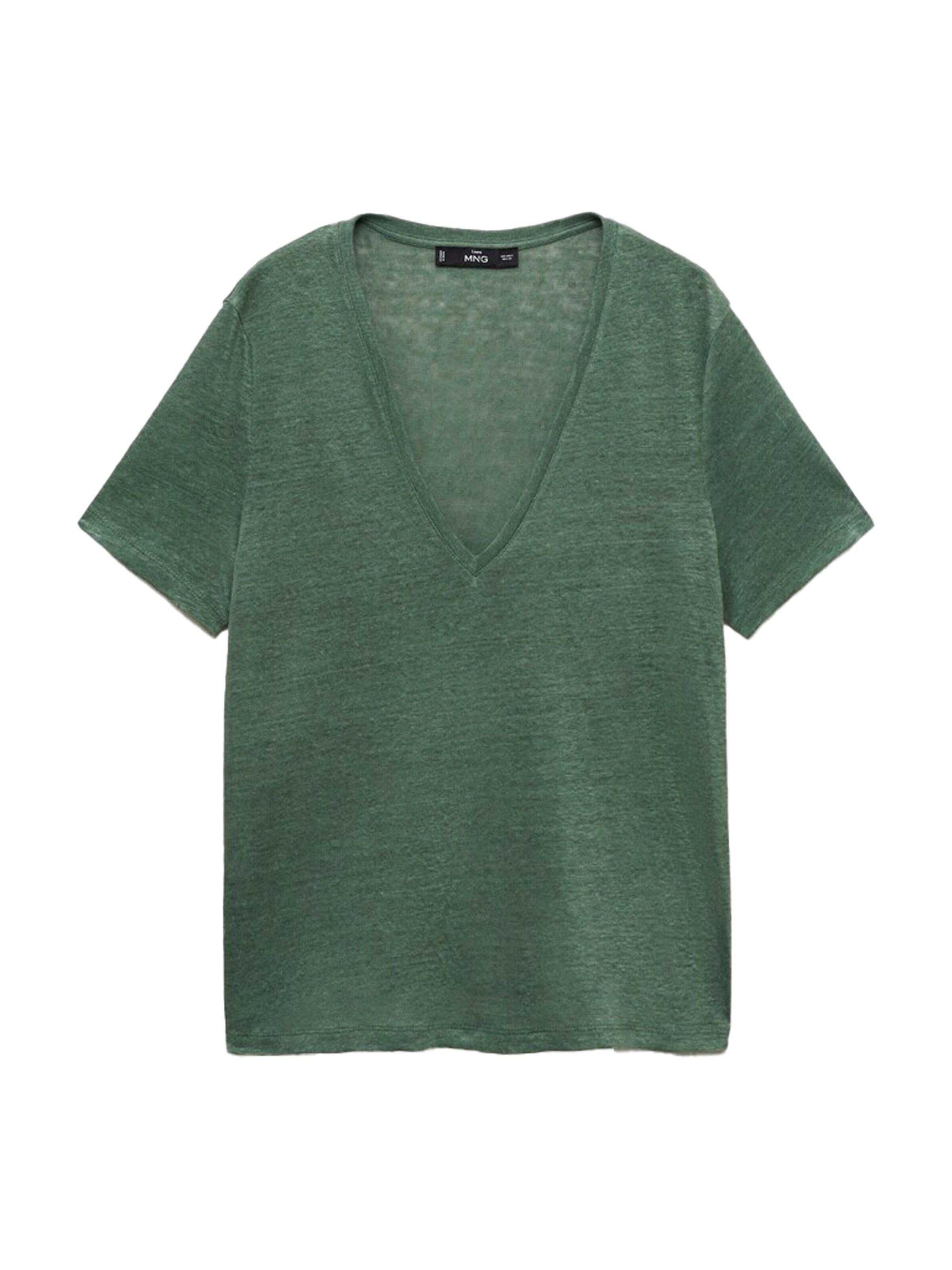 MANGO Tričko 'LINITO' - Zelená: predná strana