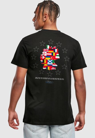 Maglietta 'Euro Map' di Mister Tee in nero: frontale