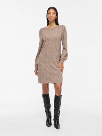 VILA Knitted dress 'VIRIL' in Brown: front