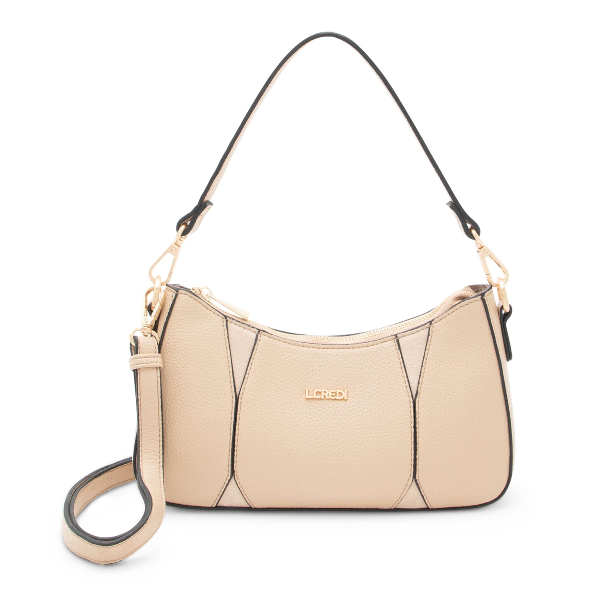 Sac bandoulière 'Rahja' L.CREDI en beige : devant