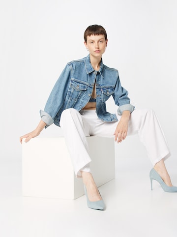 Gina TricotWide Leg/ Široke nogavice Cargo hlače 'Malika' - bijela boja
