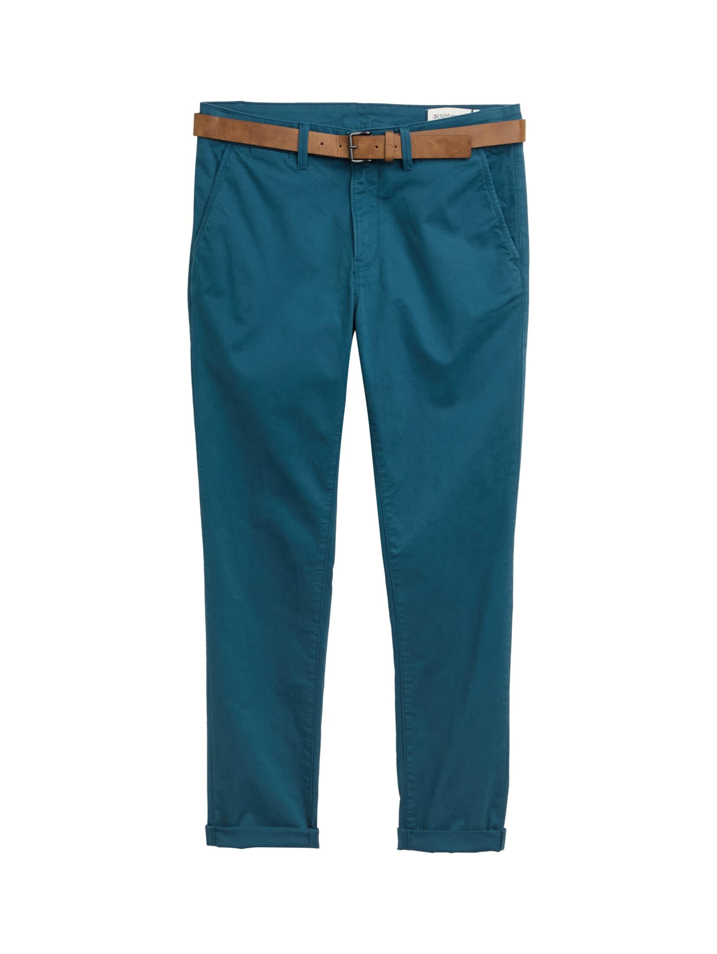 TOM TAILOR DENIM Брюки-чинос в Синий: спереди