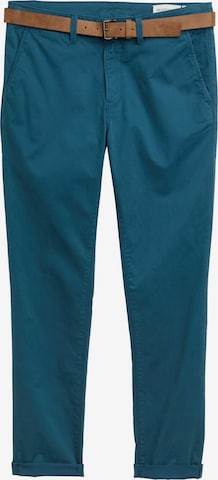 TOM TAILOR DENIM Chino kalhoty – modrá: přední strana