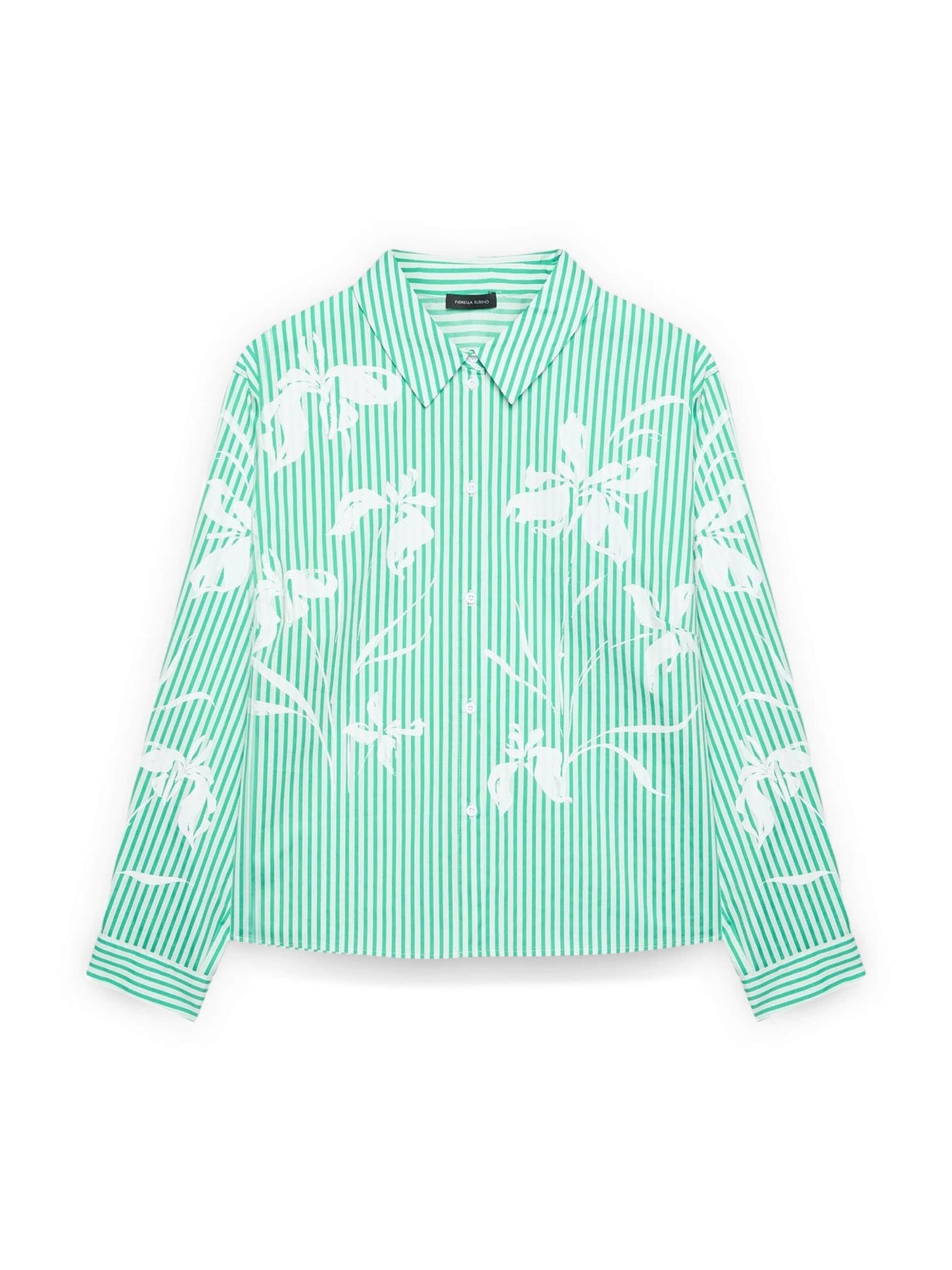 Camicia da donna di Fiorella Rubino in verde: frontale