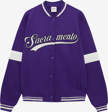 Pull&Bear Between-season jacket in Purple: front