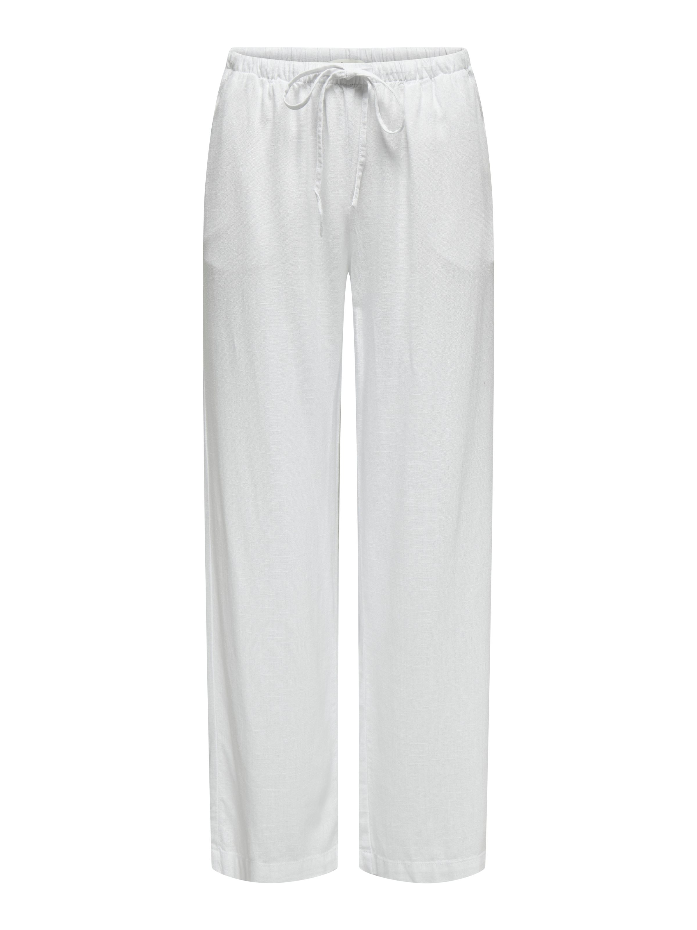 JDY Wide leg Pants 'JDYCAYA' in White: front