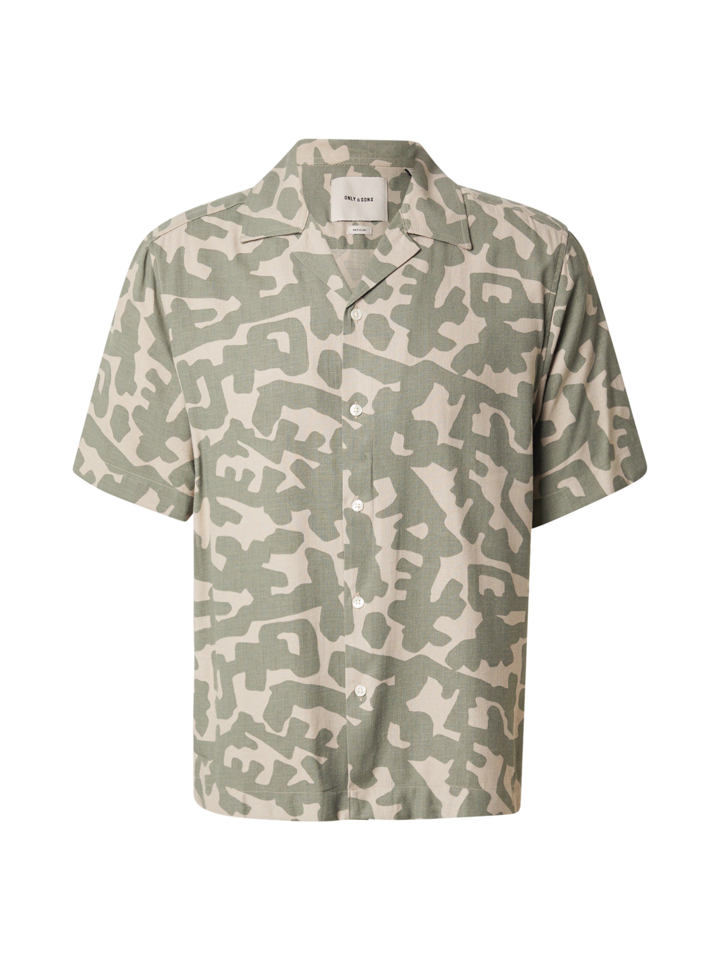 zaļš Only & Sons Komforta piegriezums Krekls 'ONSDen Summer Resort': no priekšpuses