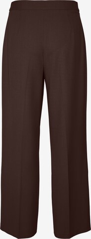 VERO MODA Wide leg Trousers with creases in Brown