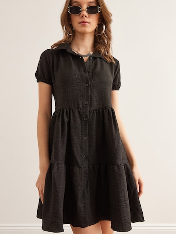 olalook Košilové šaty – černá