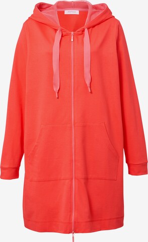 Janet & Joyce Zip-Up Hoodie in Red: front