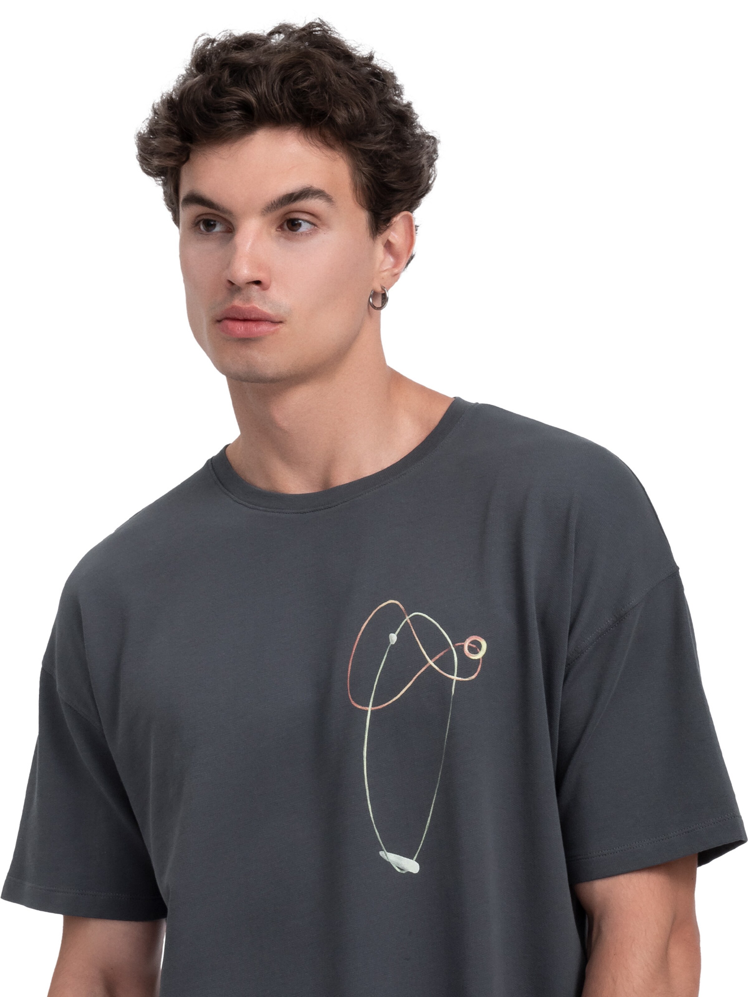 T-Shirt 'Plabo' Kaft en gris