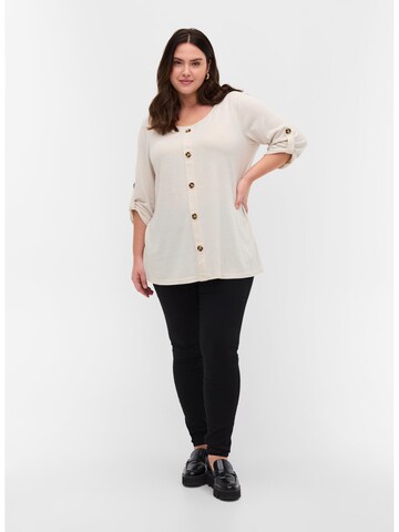 Zizzi Bluse 'VLUCCA' in Beige