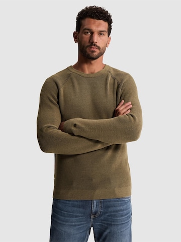 Pullover 'Pullover with two-tone rib texture and raglan sleeves' di CAST IRON in marrone: frontale