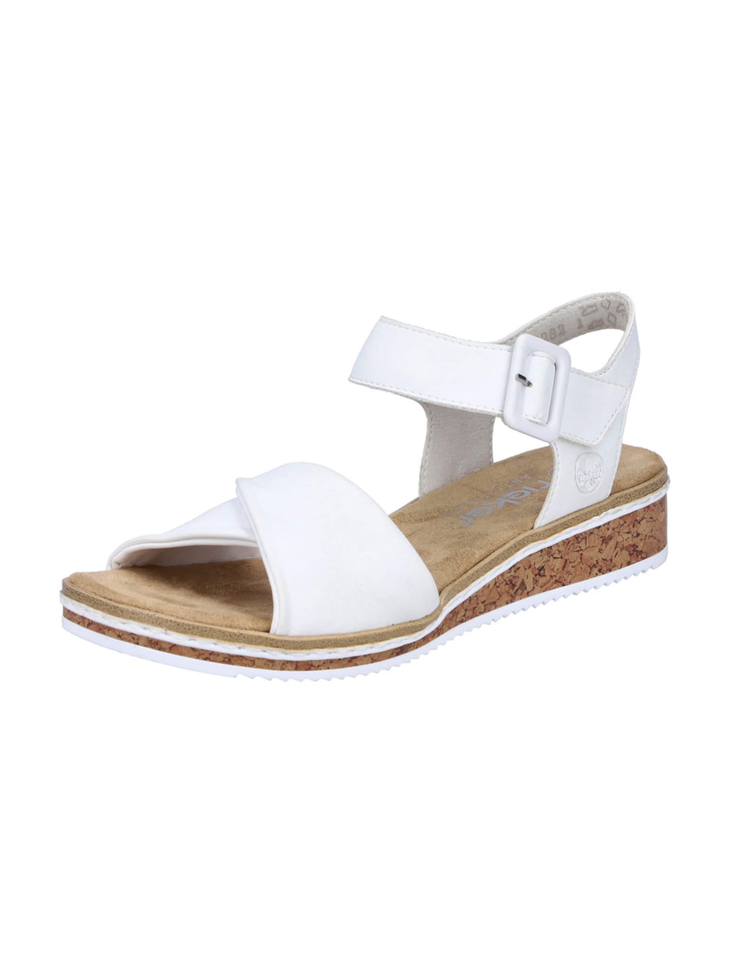 Rieker Сандали в бяло: отпред