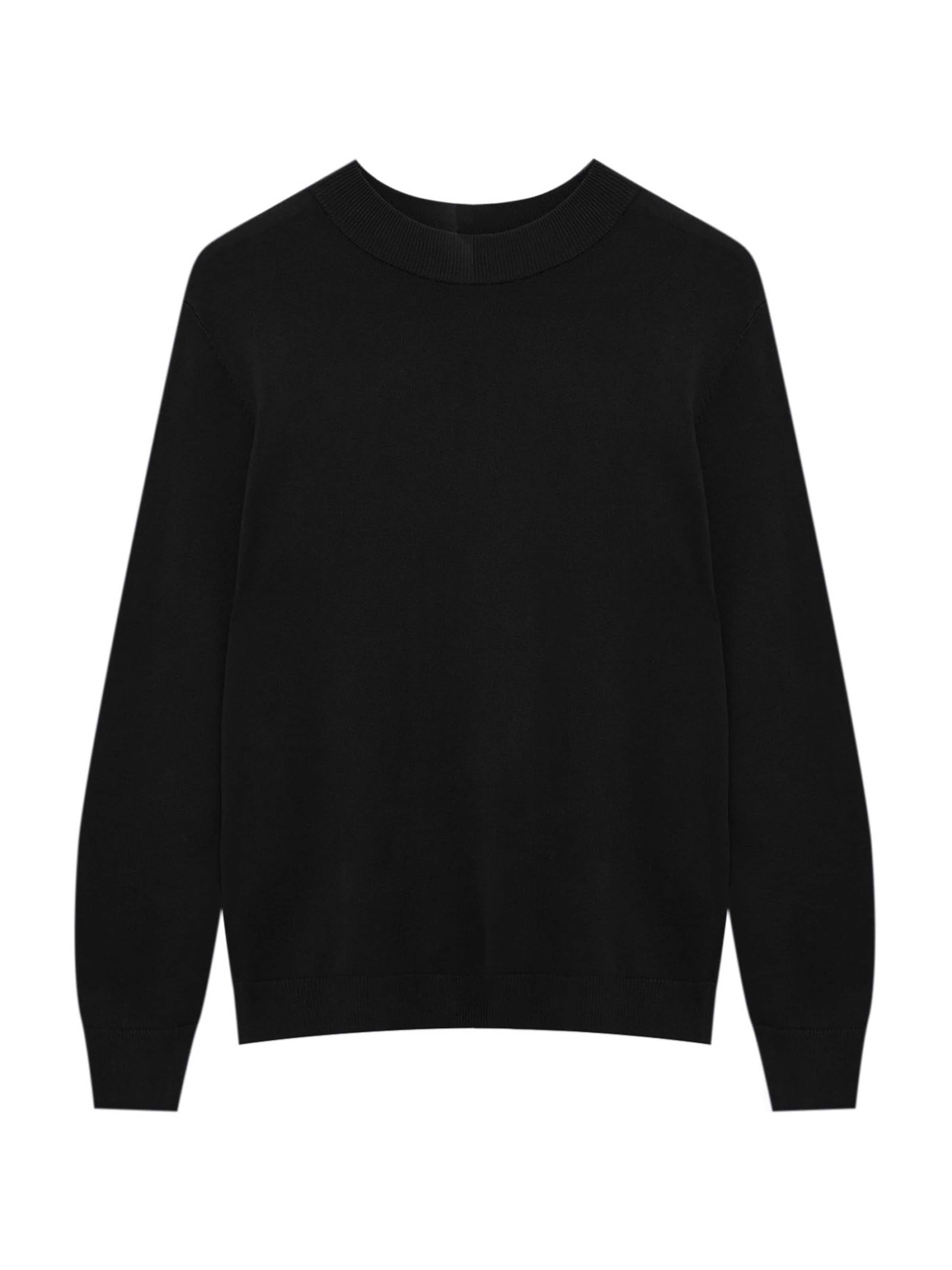 Pull&Bear Sweter w kolorze czarny: przód