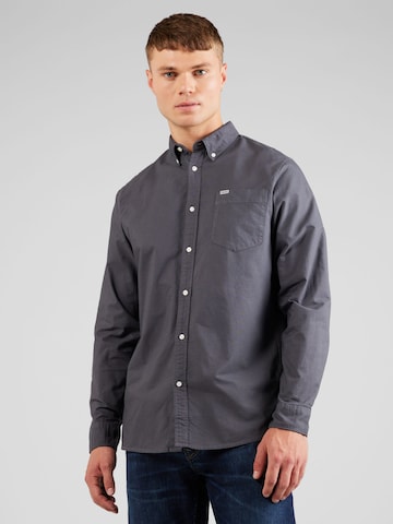 Pepe Jeans Regular fit Button Up Shirt 'Fabio' in Grey: front