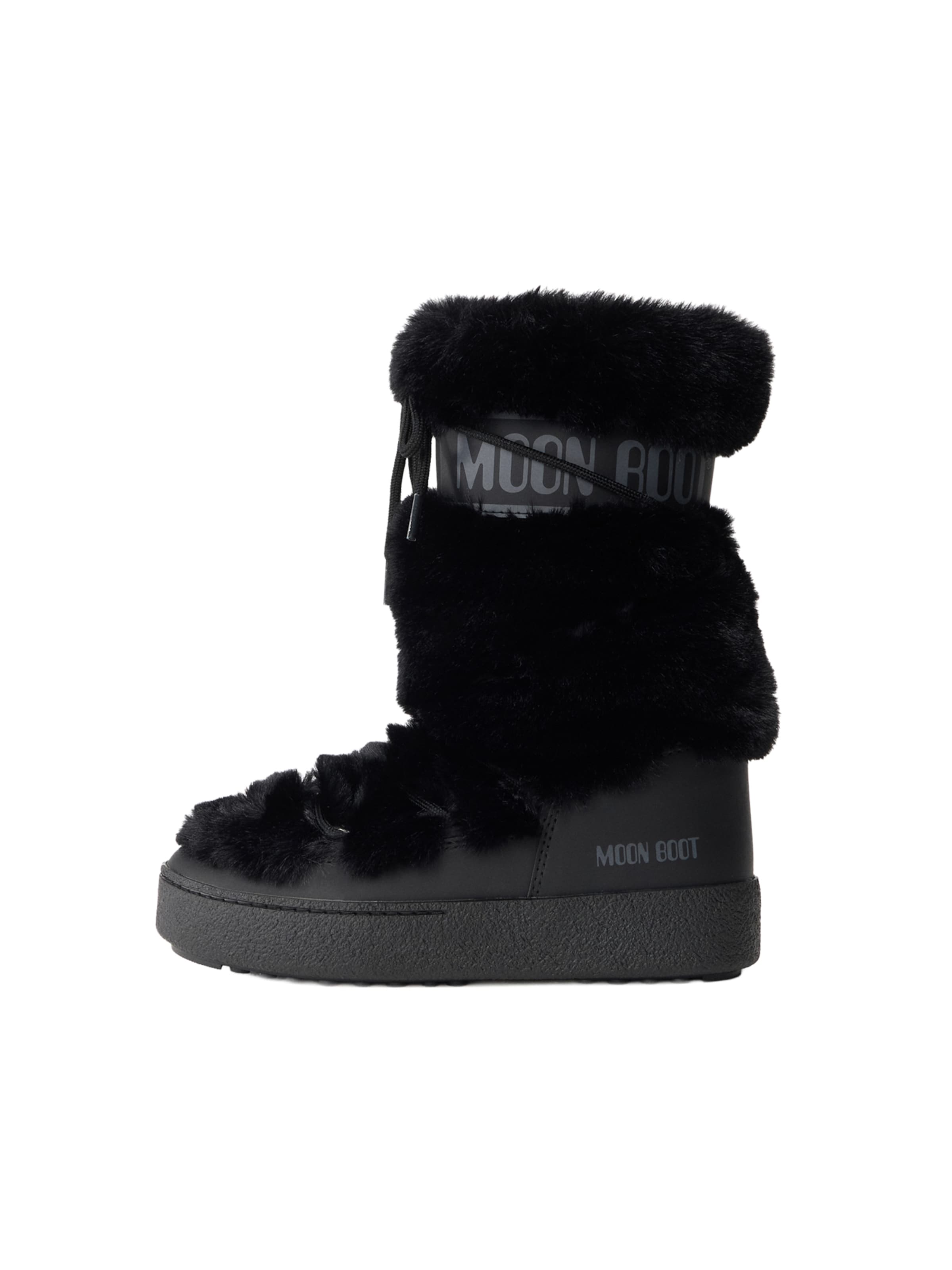 Bocanci de zăpadă de la MOON BOOT pe negru: față