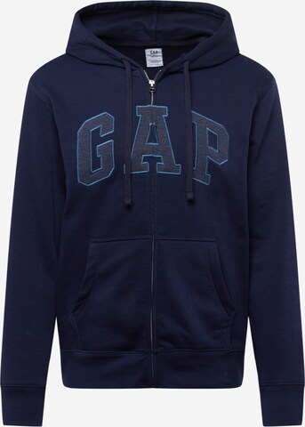 GAP Sweatvest in Blauw: voorkant