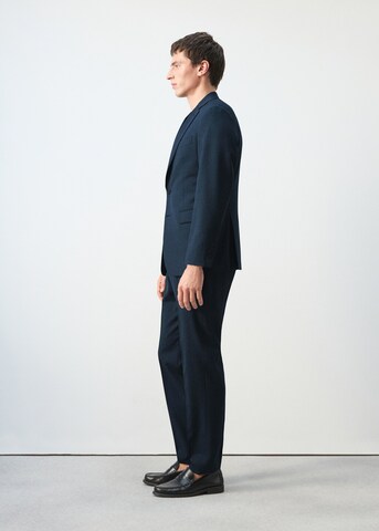 MANGO MAN Slim fit Pleated Pants 'Turin' in Blue