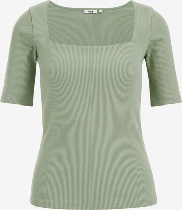 T-shirt WE Fashion en vert : devant