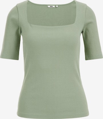 T-shirt WE Fashion en vert : devant