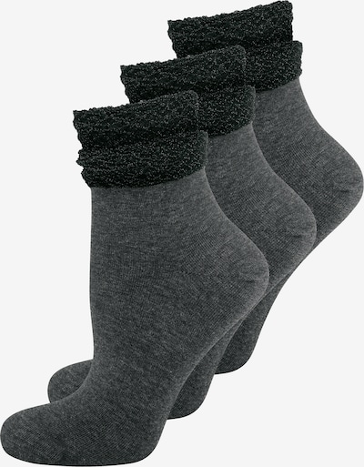 ELBEO Damensocken ' 3-Pack Glamour Dream ' in grau / schwarz, Produktansicht