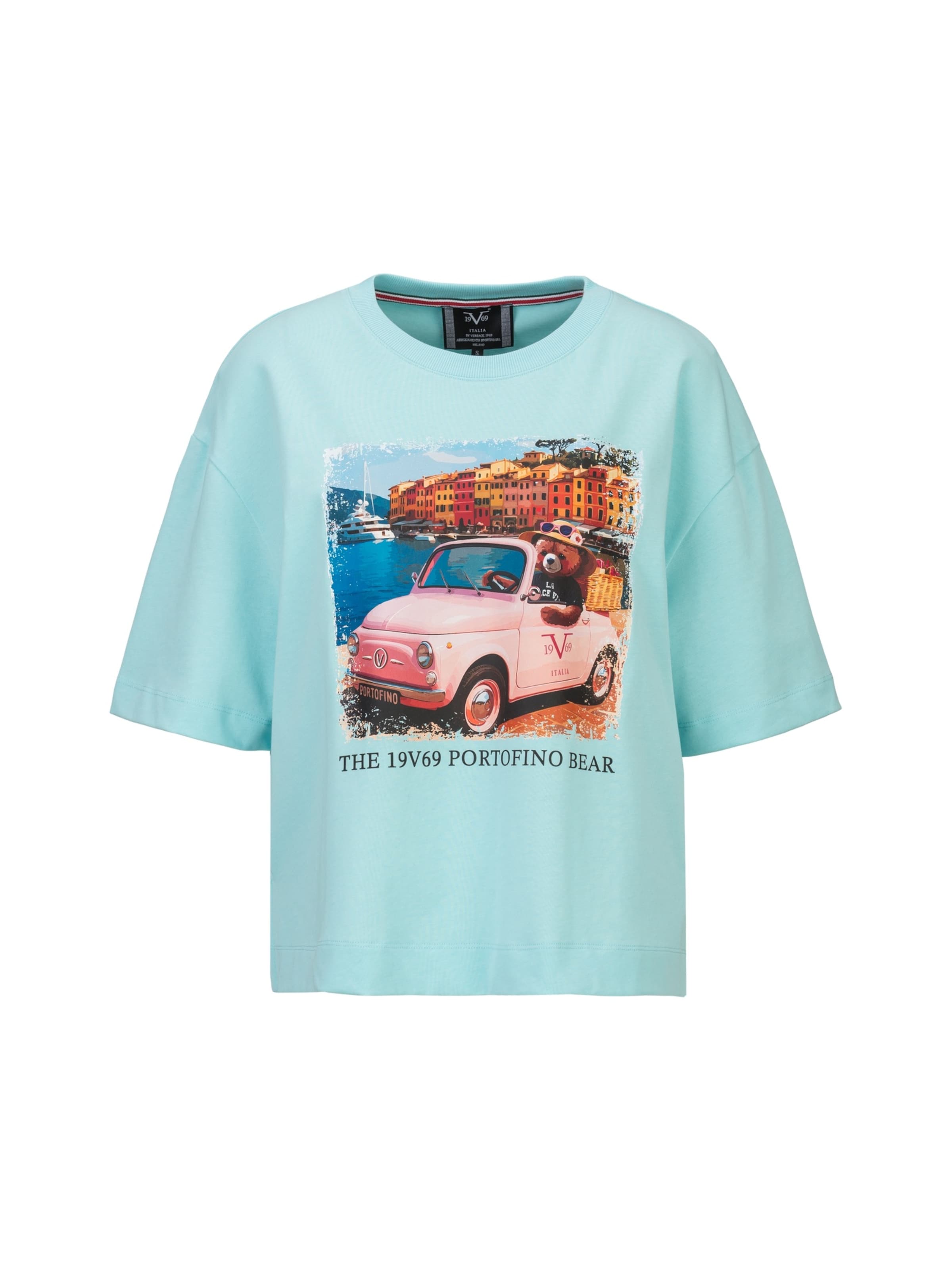19V69 ITALIA Oversized shirt ' PETONIA PORTOFINO ' in L in de kleur Mintgroen, Productweergave
