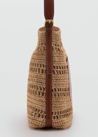MANGO Schultertasche in Braun