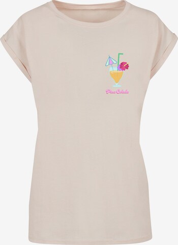 Merchcode Shirt 'Pina Colada' in Beige: voorkant