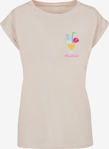 Merchcode T-Shirt 'Pina Colada' in Beige: predná strana