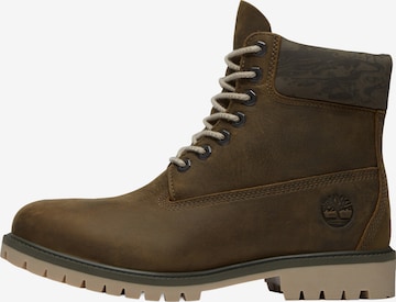TIMBERLAND - Bota com atacadores 'HERITAGE 6 INCH' em verde: frente