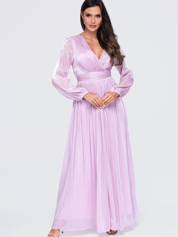 Ombre Abendkleid in Lila: Vorderseite