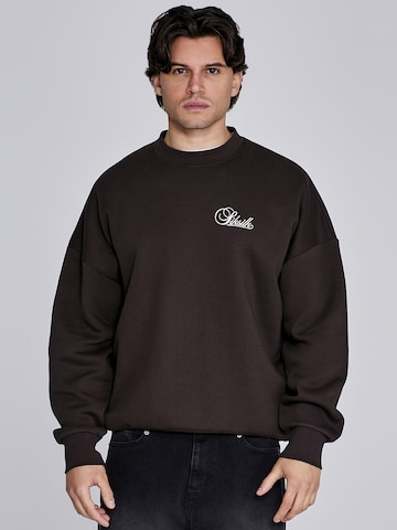 SikSilk Sweatshirt in Braun: Vorderseite